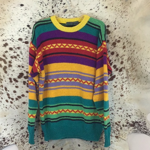 Liz Wear Vintage Sweater Stripe 9s 